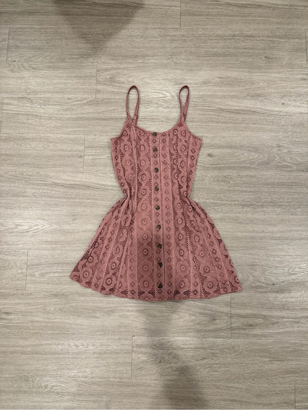Aeropostale Dusty Rose Lace-Trim Cami Top